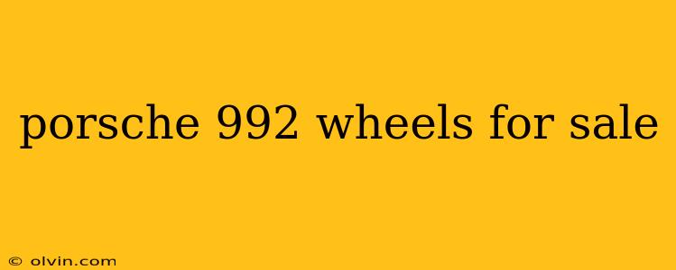 porsche 992 wheels for sale