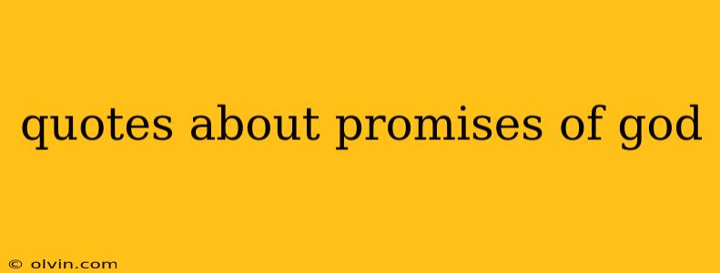 quotes about promises of god