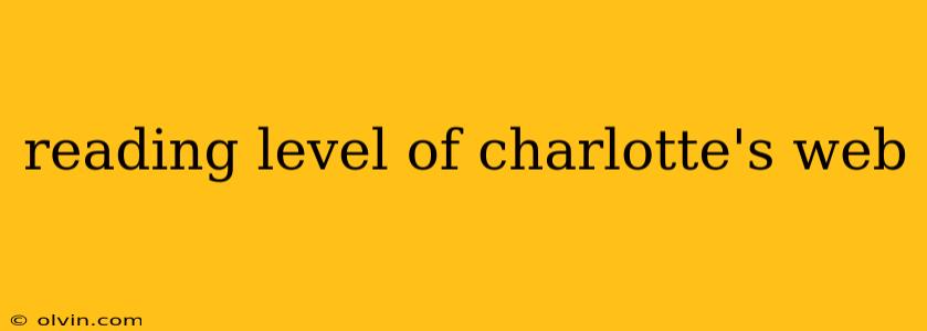 reading level of charlotte's web