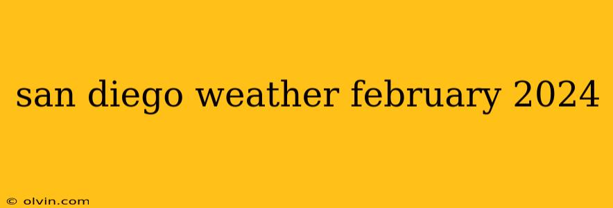 san diego weather february 2024