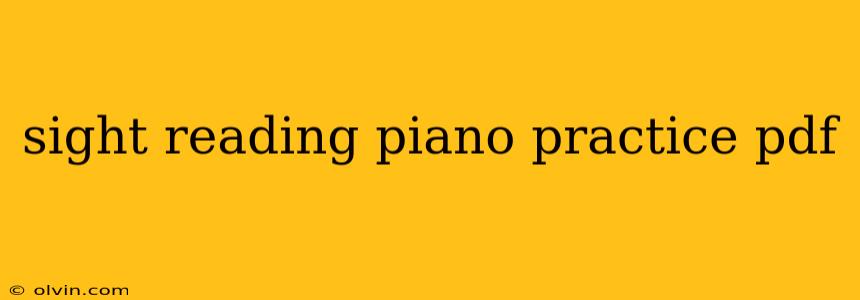 sight reading piano practice pdf