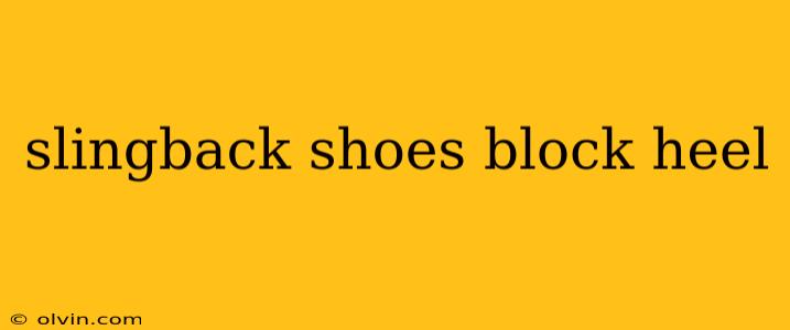 slingback shoes block heel