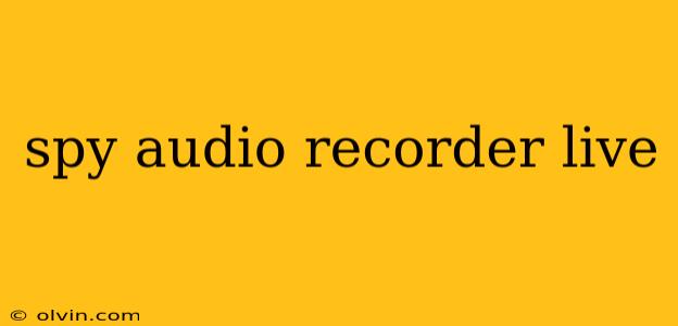 spy audio recorder live