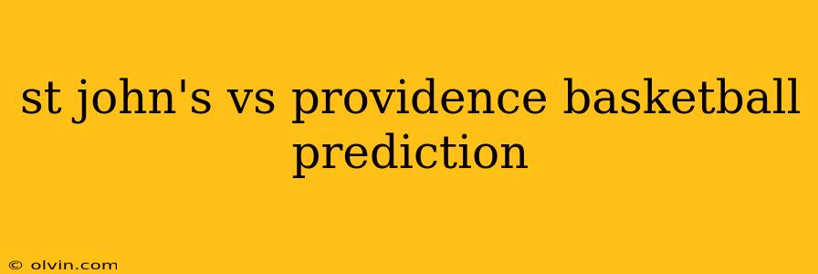 st john's vs providence basketball prediction