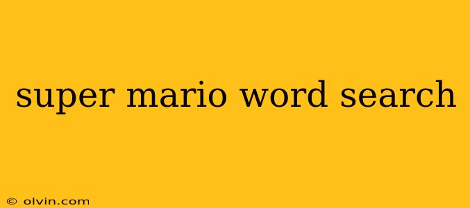 super mario word search