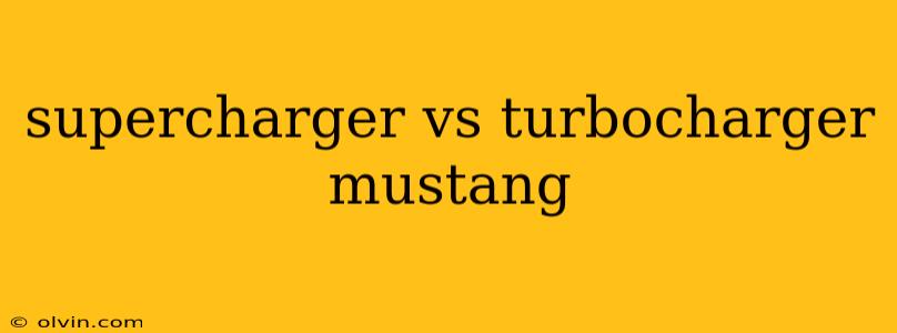 supercharger vs turbocharger mustang