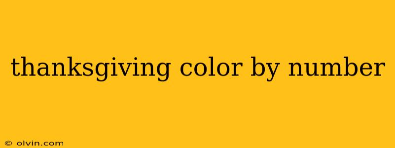 thanksgiving color by number