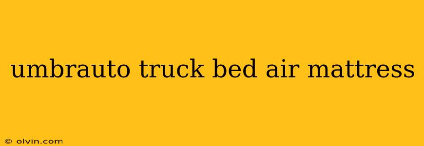 umbrauto truck bed air mattress