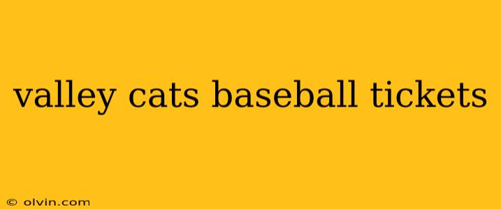 valley cats baseball tickets