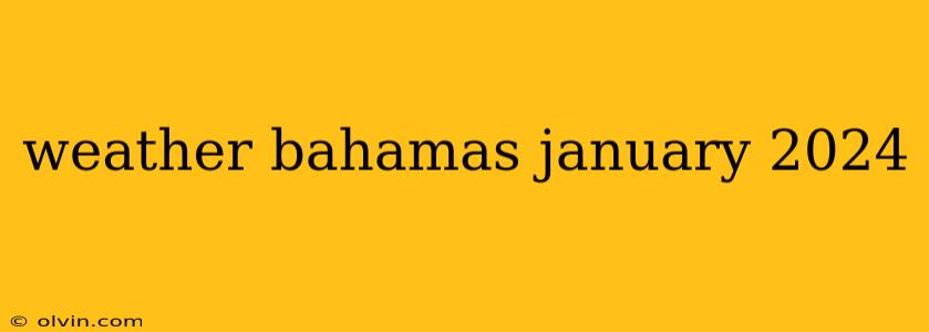 weather bahamas january 2024