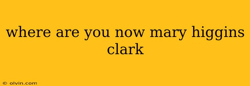 where are you now mary higgins clark