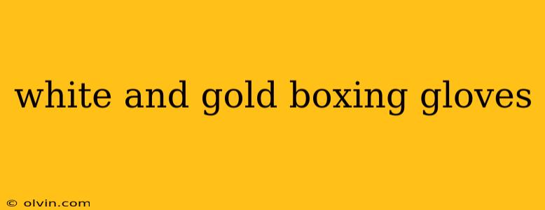 white and gold boxing gloves