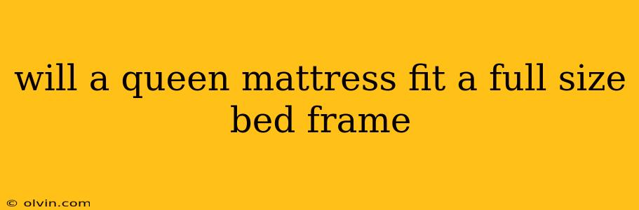 will a queen mattress fit a full size bed frame