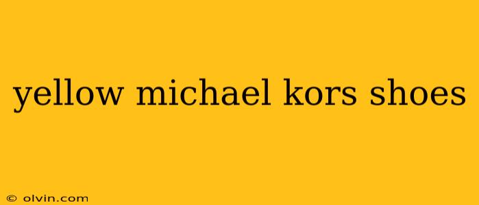 yellow michael kors shoes